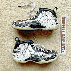 [US 10.5] NIKE AIR FOAMPOSITE ONE Shattered Backboard Shoes Black White